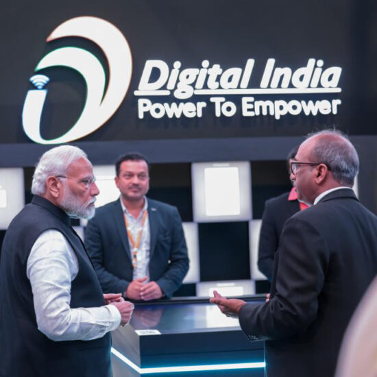 PM visits the Digital India Pavalion and Crafts Bazar exhibition during G-20 Summit, at Bharat Mandapam, in Pragati Maidan, New Delhi on September 10, 2023.
