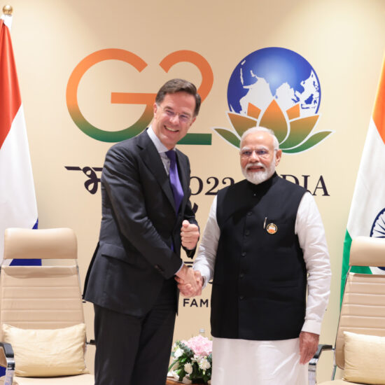 PM in a bilateral meeting with the Prime Minister of the Netherlands, Mr. Mark Rutte, in New Delhi on September 10, 2023.