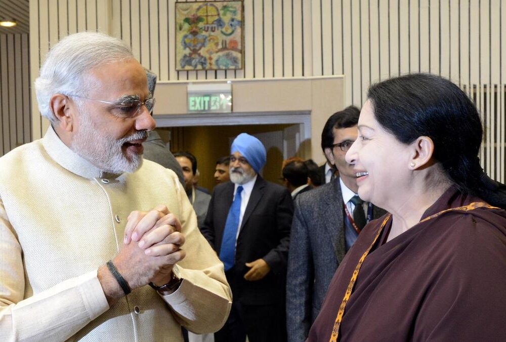 PM Narendra Modi with former TN Chief Minister late Jayalalithaa