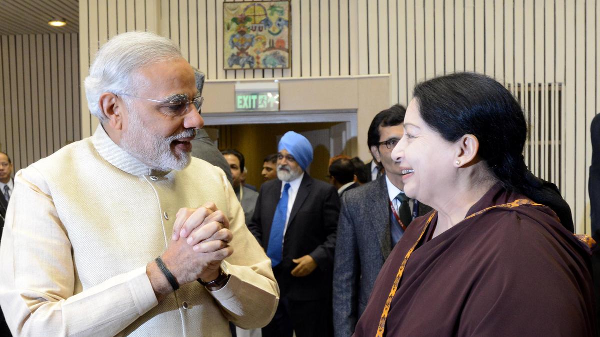 PM Narendra Modi with former TN Chief Minister late Jayalalithaa